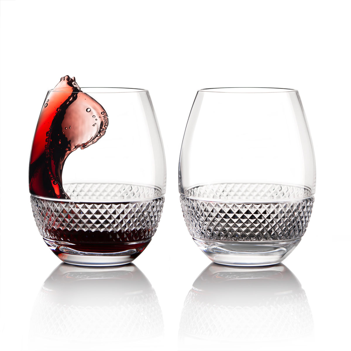Cashs Ireland Cooper Stemless Red Wine Glasses, 1+1 Free